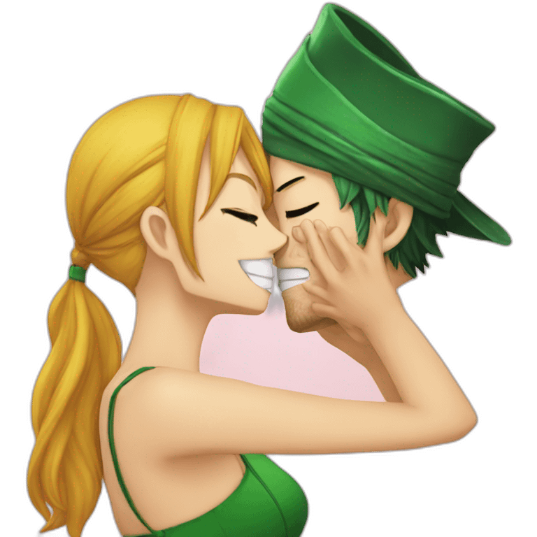 Nami kiss zoro emoji