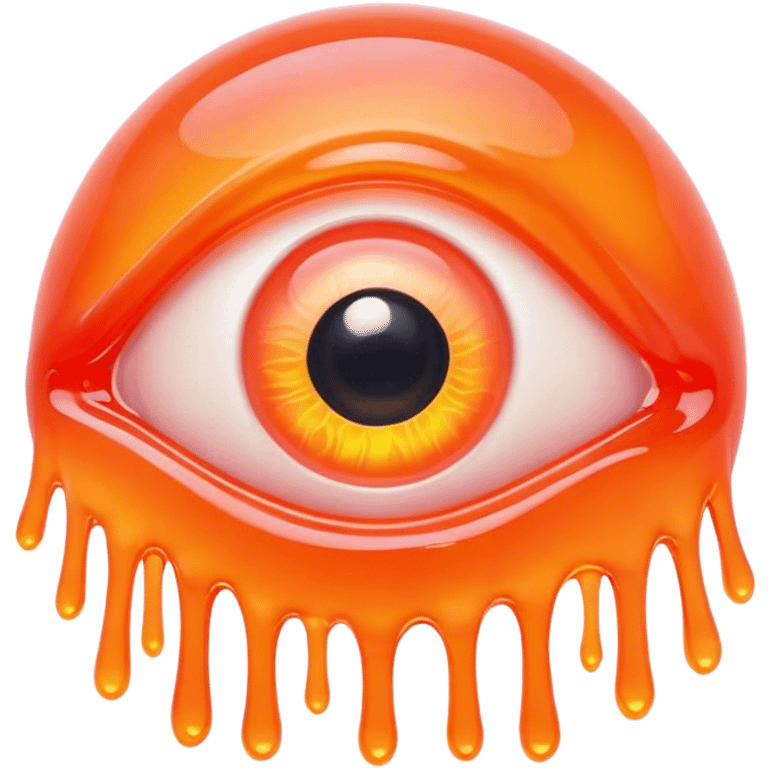 gummy neon melting eyeball emoji