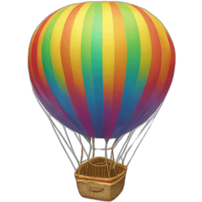 rainbow hot air balloon emoji