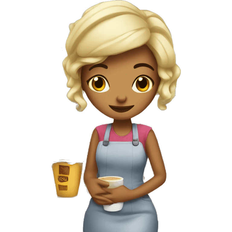 Café chica  emoji