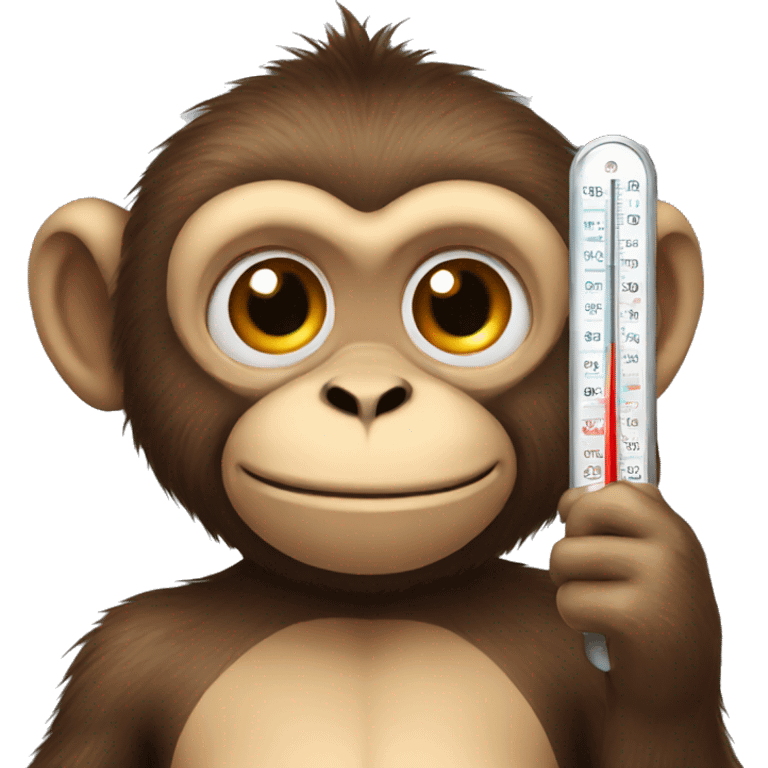 monkey with thermometer emoji