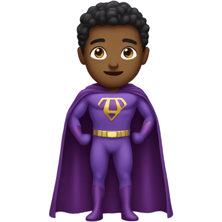 purple superhero in cape emoji