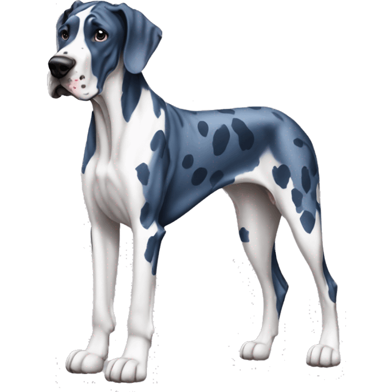 Harlequin blue great dane full body  emoji