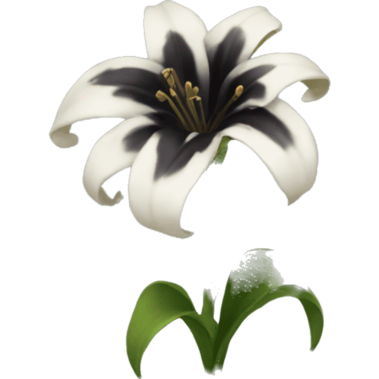 Black lily  emoji