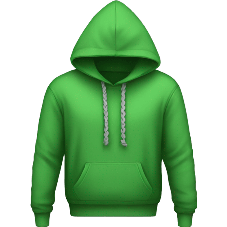 Tied green hoodie emoji