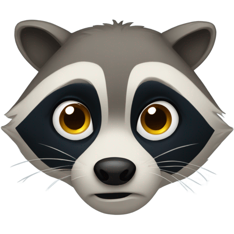 raccoon crying with tears emoji