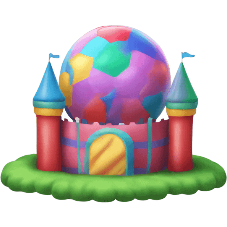 A bouncy ball castle emoji