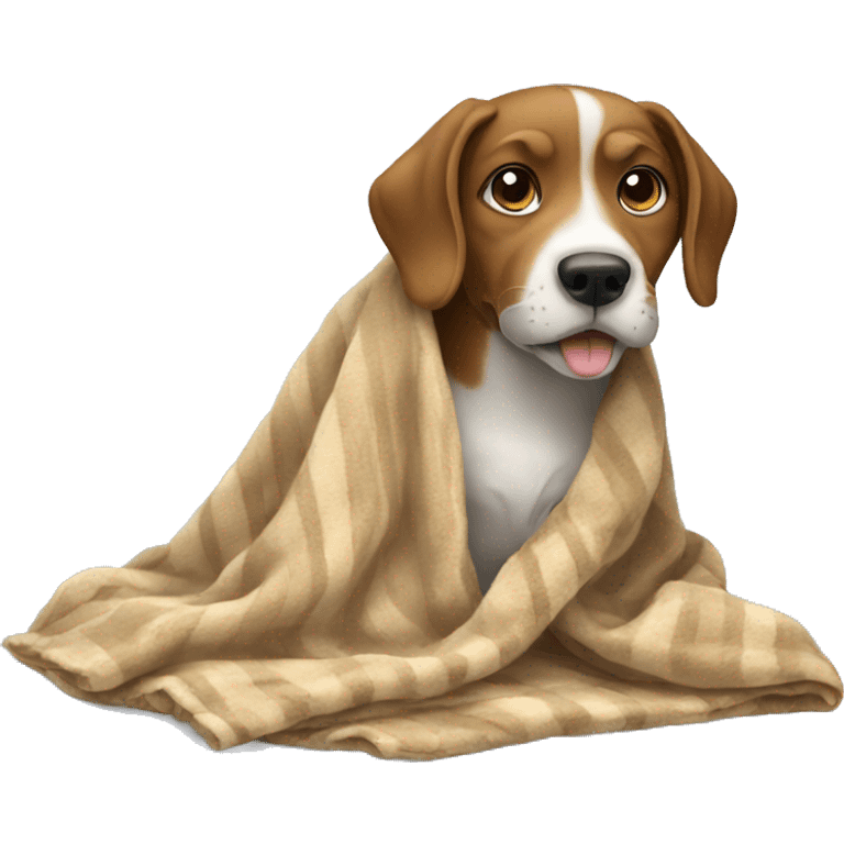 Dog with blanket  emoji