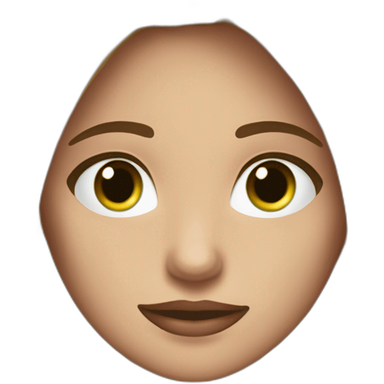 Chica morena con  ojos verdes levantando pesas en las manos emoji