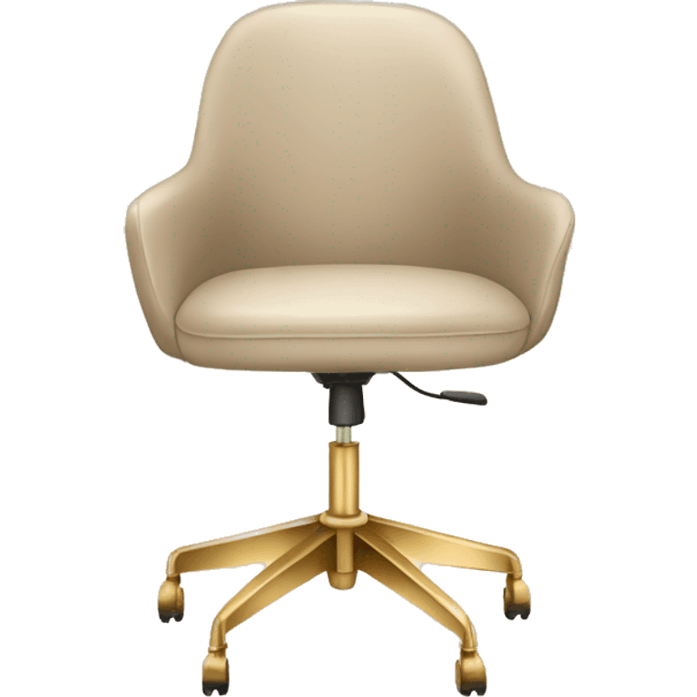 Beige desk chair gold legs, glam style emoji