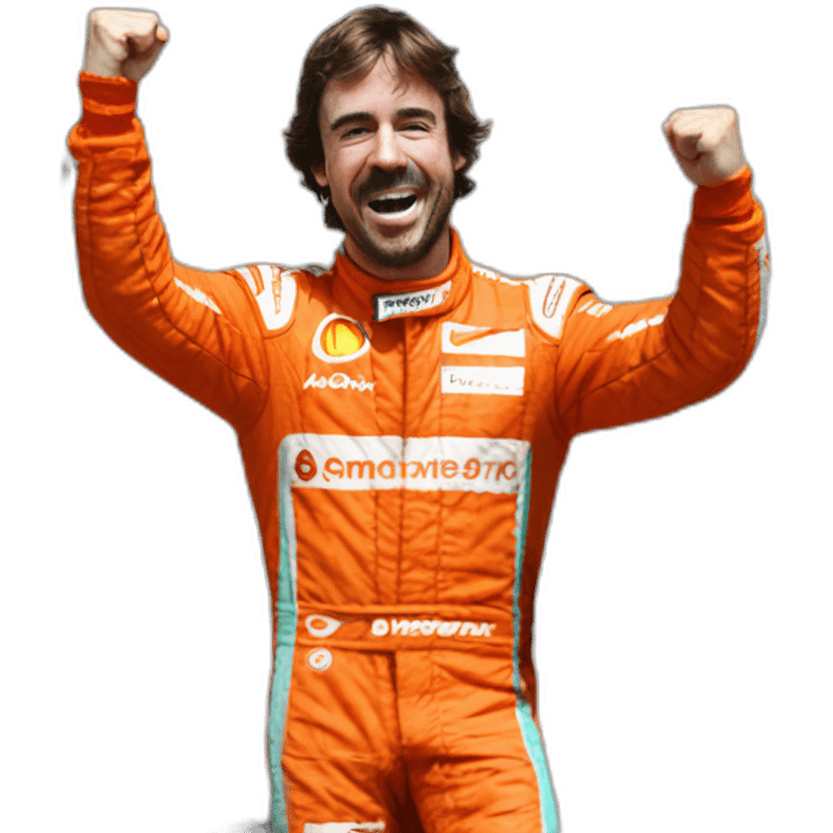 fernando alonso celebrate in podium emoji