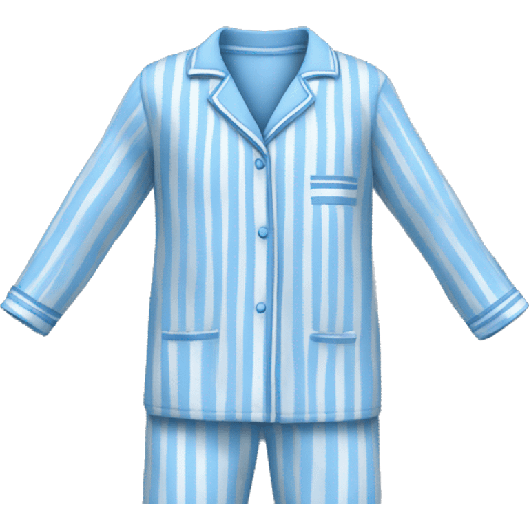 Pajamas blue  with white stripes emoji