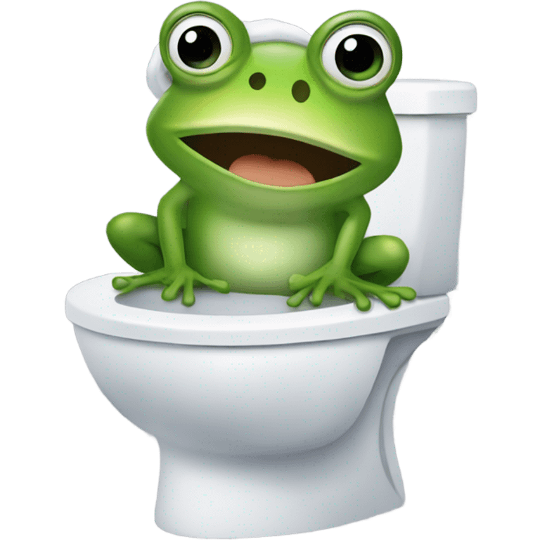 Frog in toilet emoji