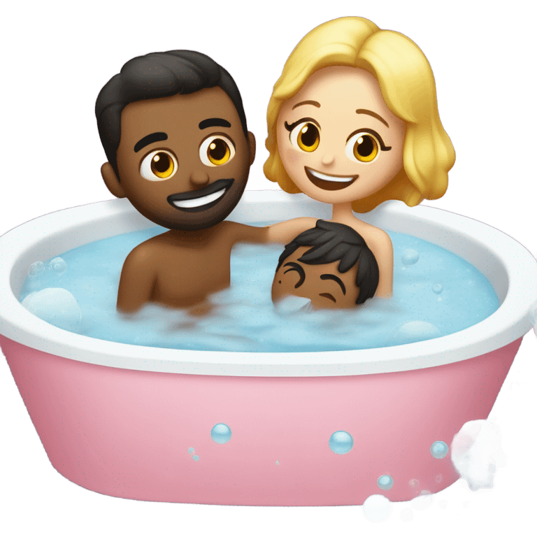 In bath with boyfriend emoji