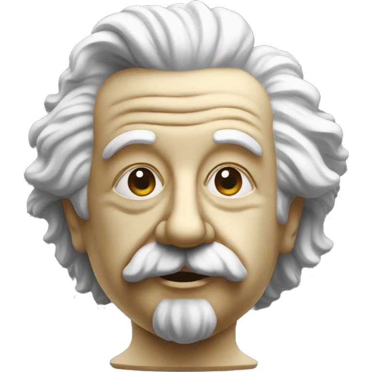 philosopher statue with face of albert einstein emoji