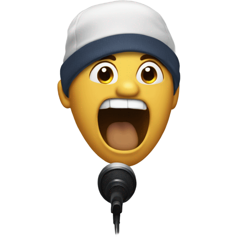 Singing with open mouth emoji