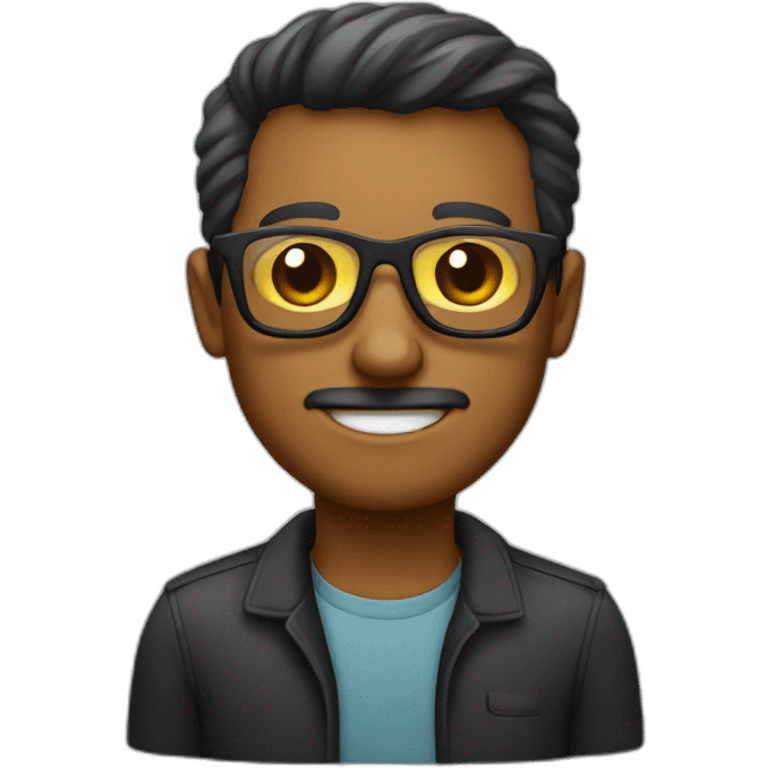 Hombre con gafas emoji