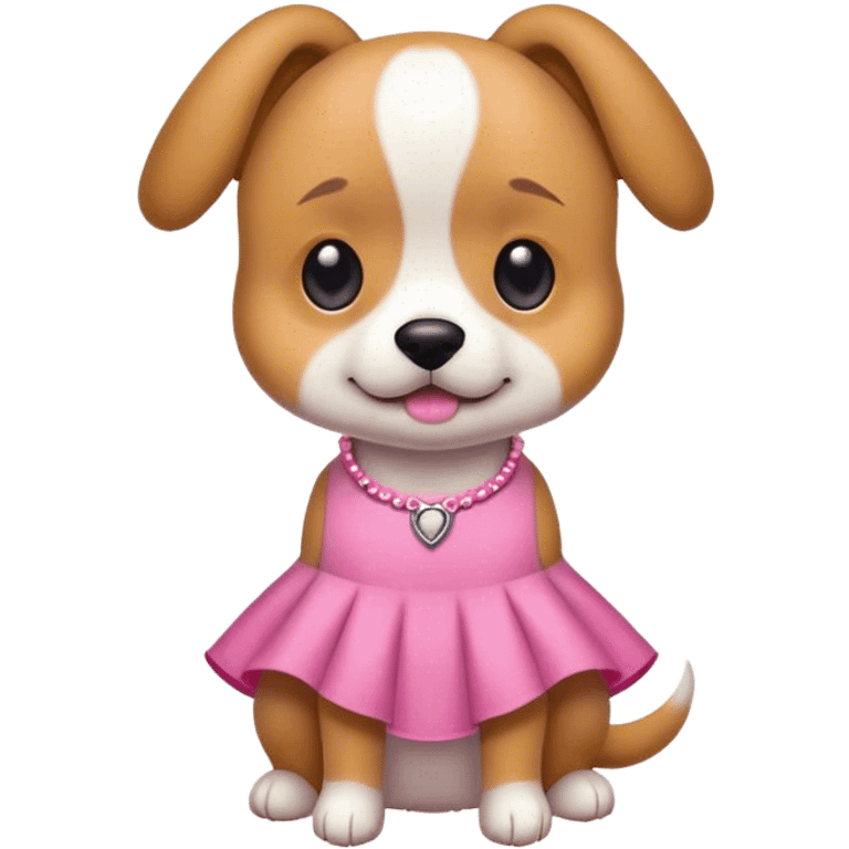 dog wearing a dress emoji