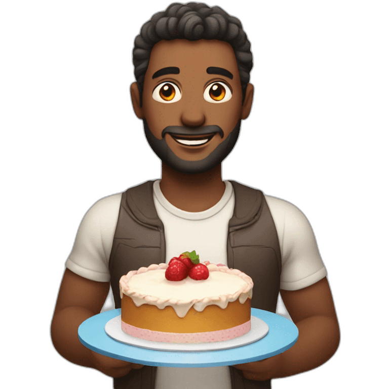 man with cake emoji