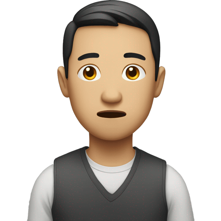 Unsure asian man emoji