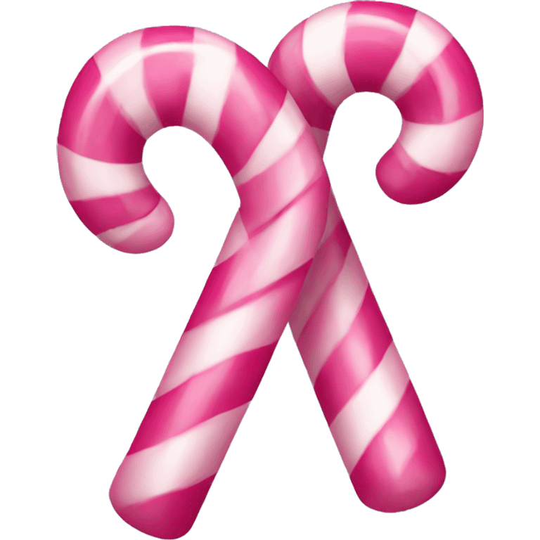 Pink candy cane emoji