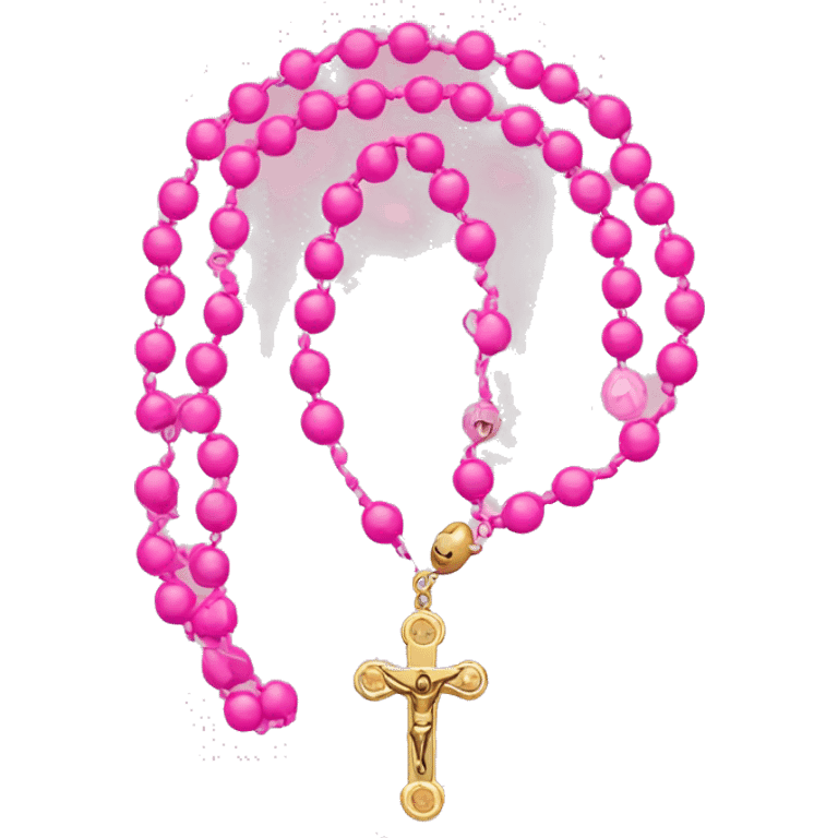 Pink rosary  emoji