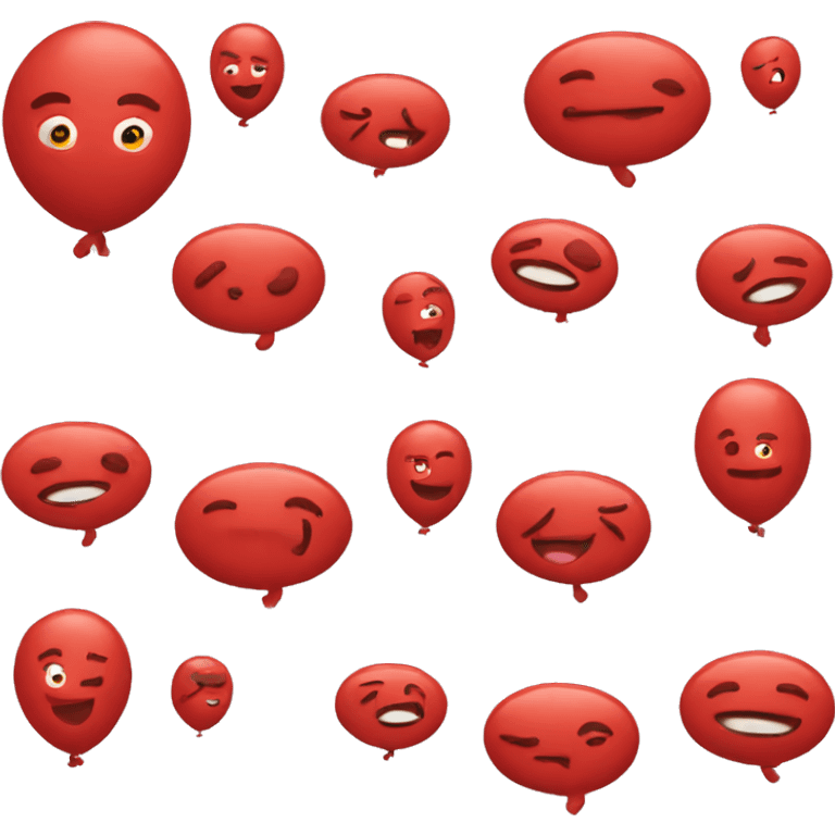 red happy birthday  emoji