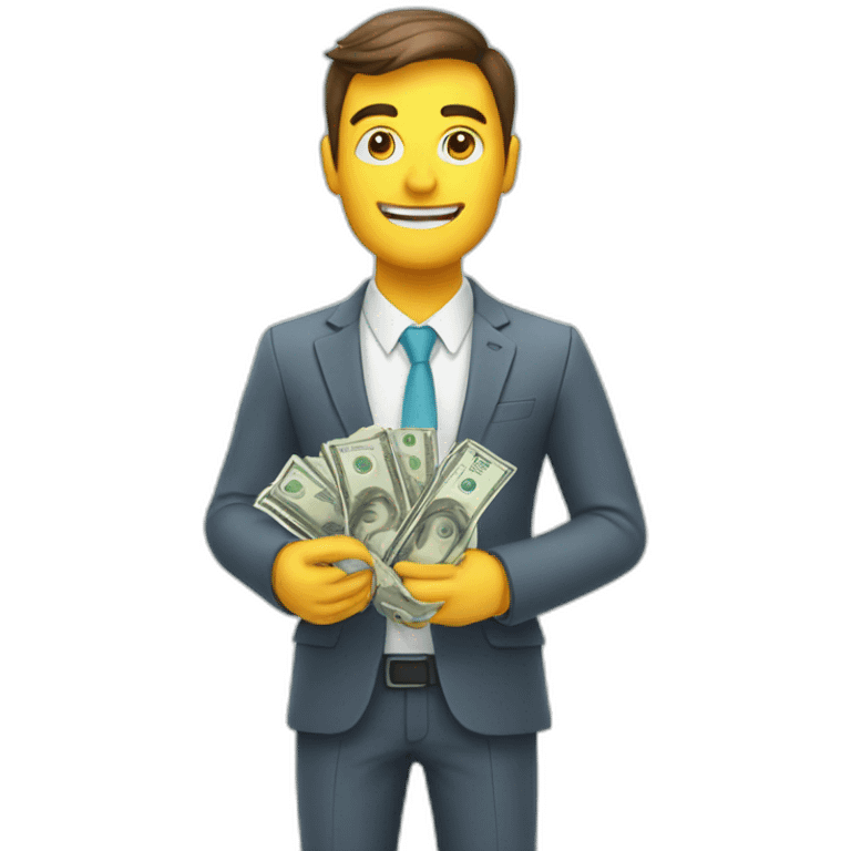 digital marketing expert with money in his hands emoji