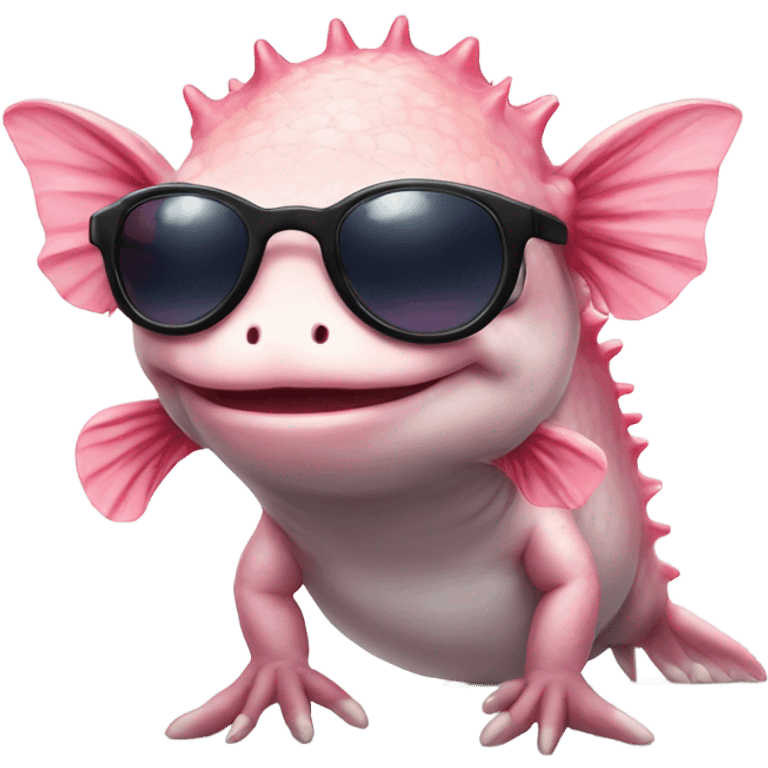 Axolotl wearing sunglasses  emoji