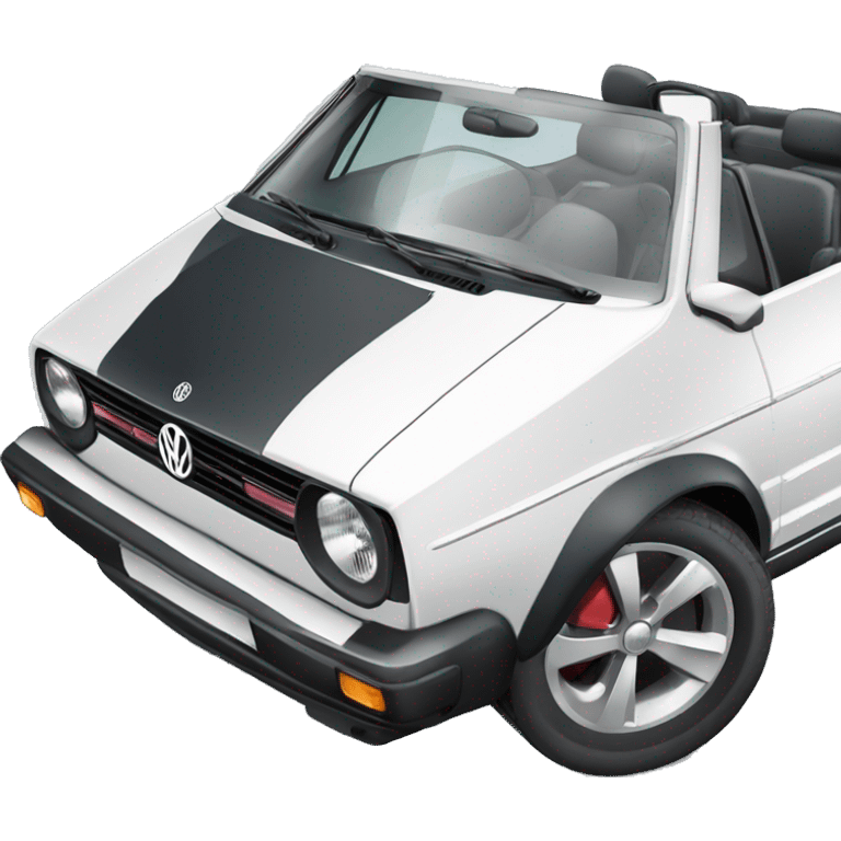 vw golf cabriolet whiteg emoji