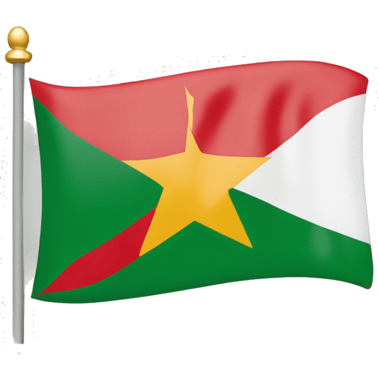 flag of suriname with the star on the left emoji