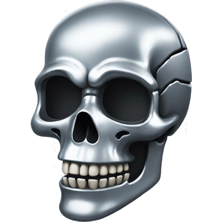 Chrome skull emoji