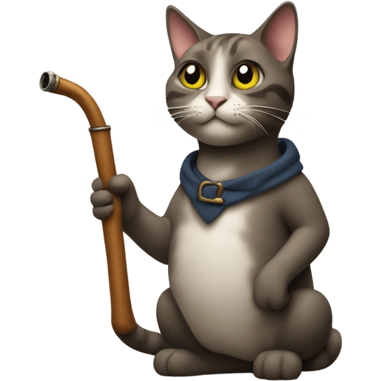 Randall cat with a pipe emoji