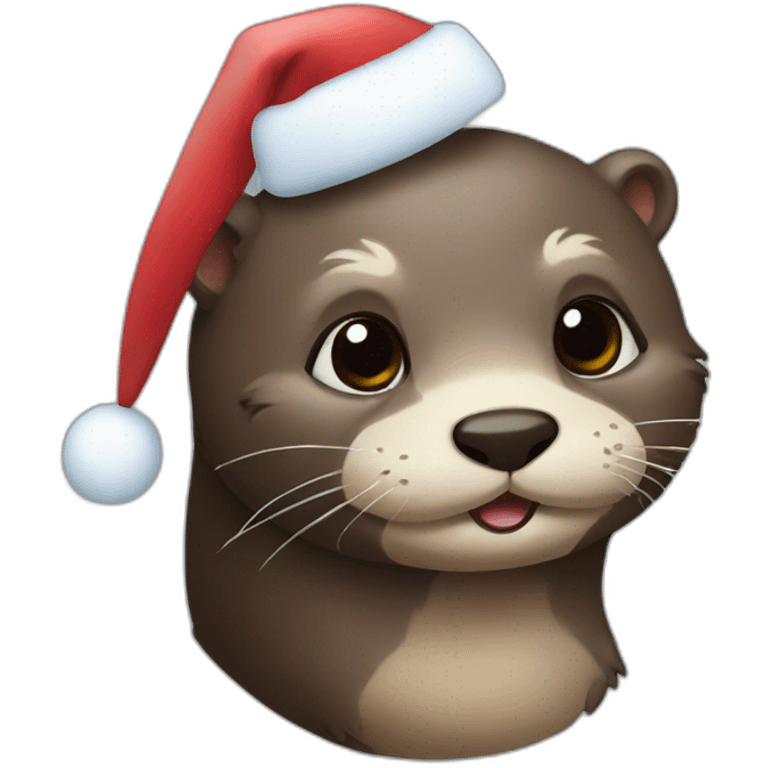 Christmas otter emoji