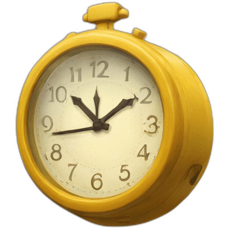 yellow clock emoji