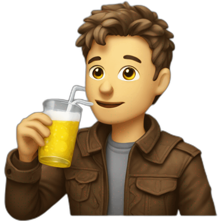 Elone musk is drinking  emoji