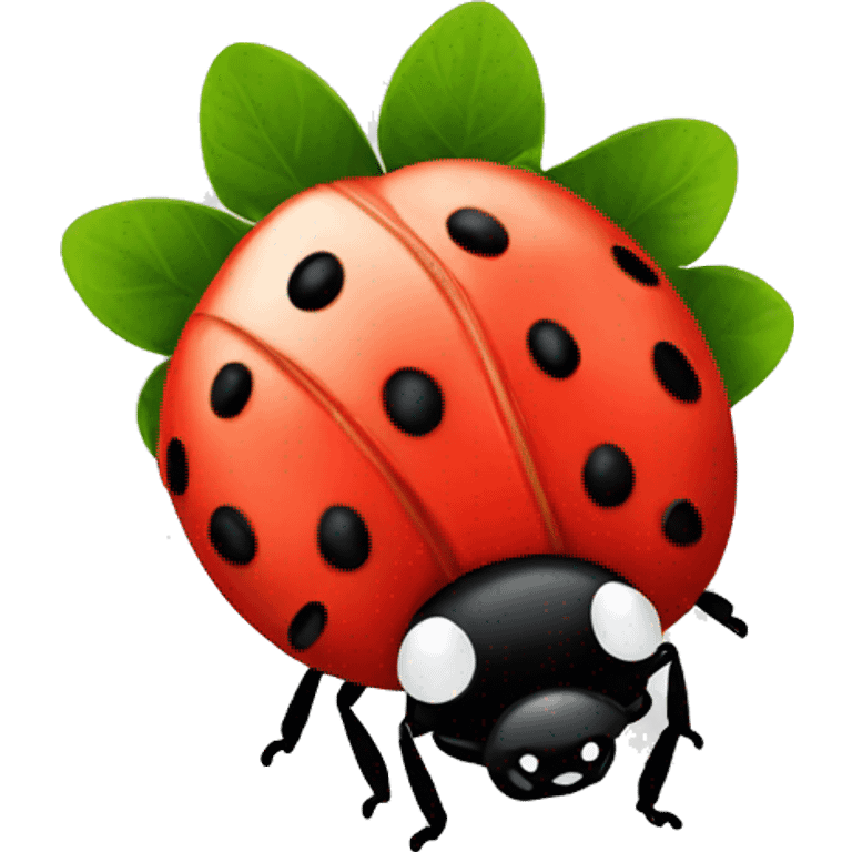 Strawberry ladybug emoji