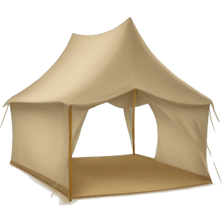 Beige beach tent setting  emoji