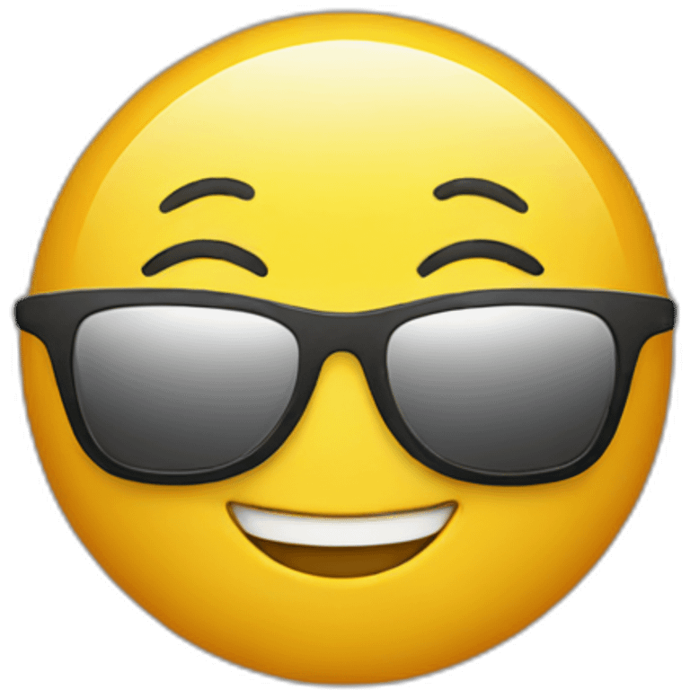 happy face with sunglasses emoji