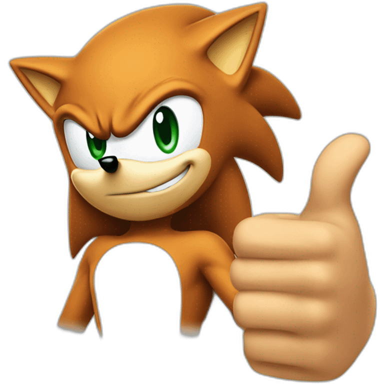 sonic thumbs up emoji