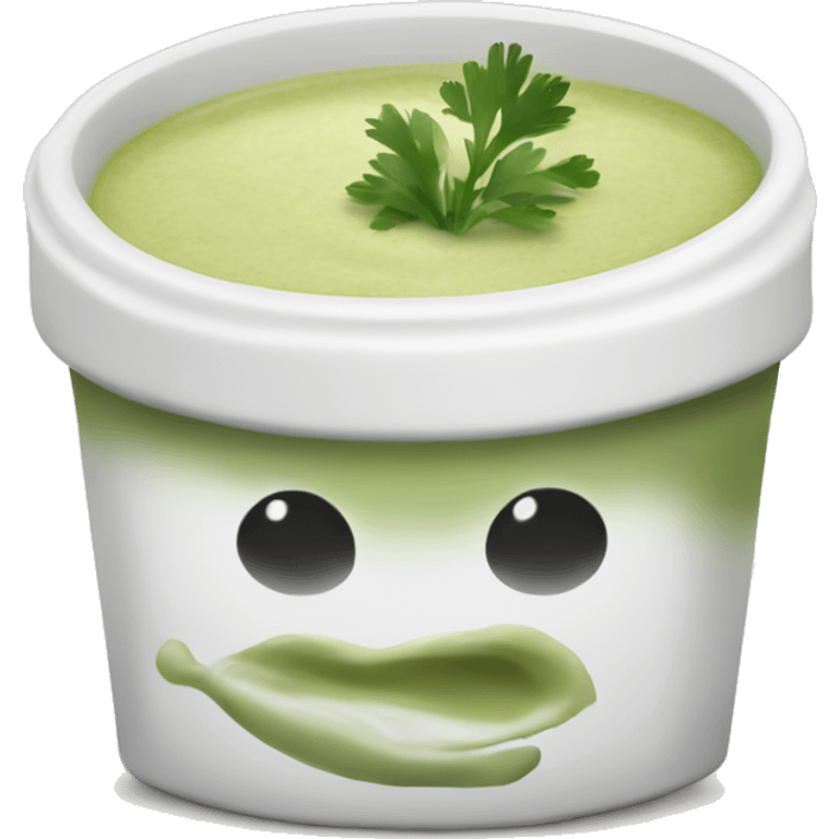 white cilantro garlic sauce emoji