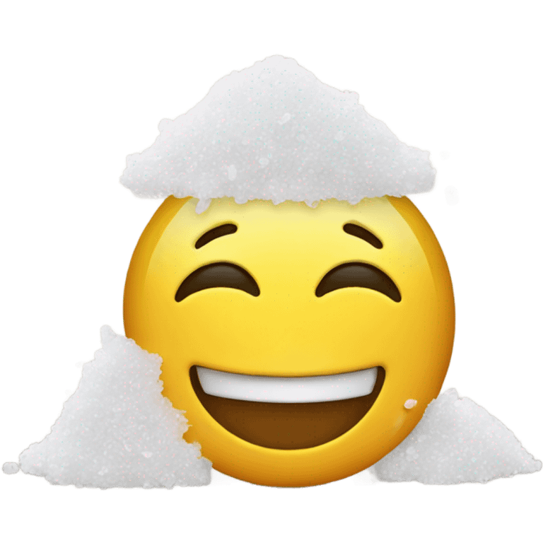 happy emoji with salt emoji