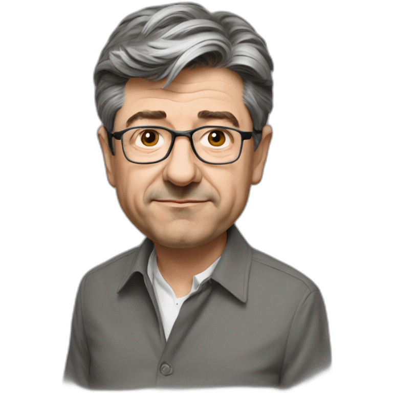 mélenchon wearing a short emoji