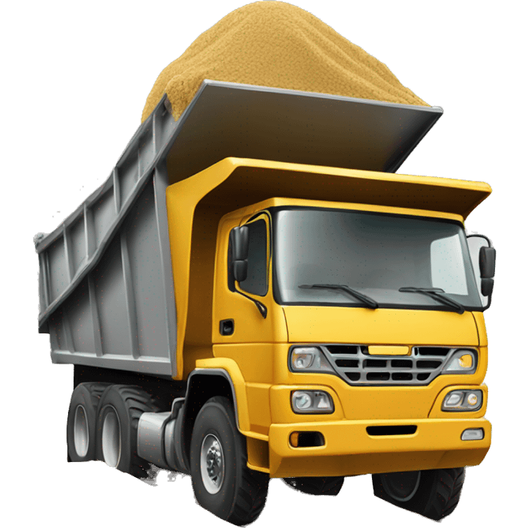 dump truck delivering sand emoji