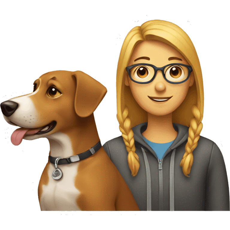 person and dog emoji