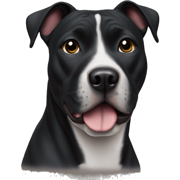 Black staffy - dog emoji