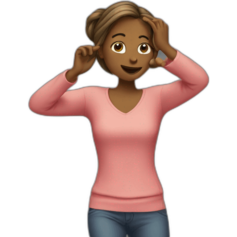 Femme qui dab emoji