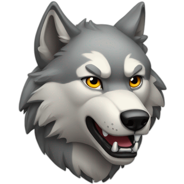 agressive wolf emoji