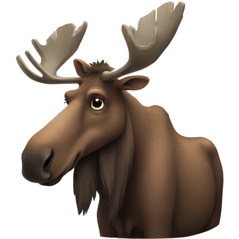 Sad moose emoji