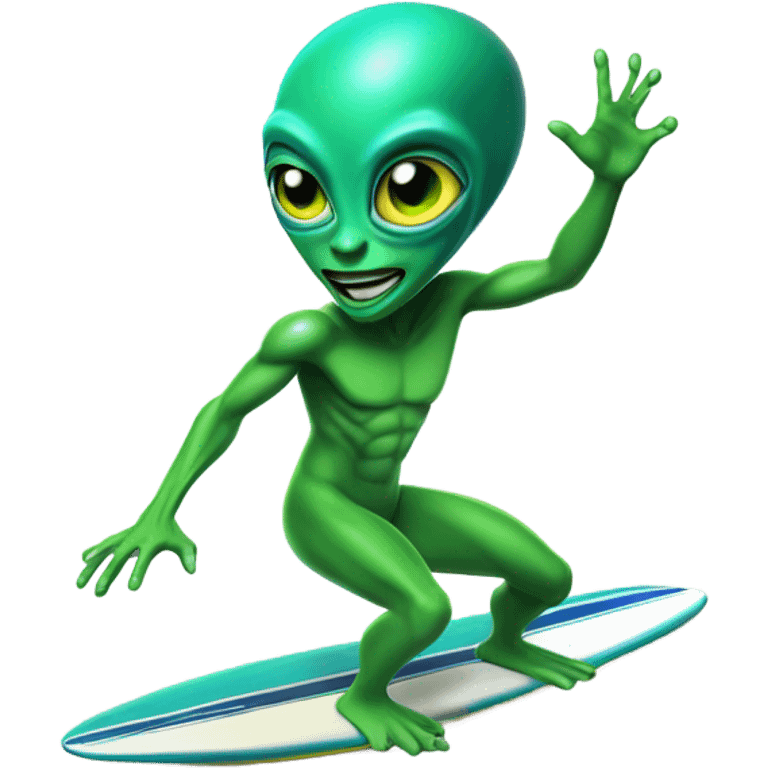 alien surfing emoji